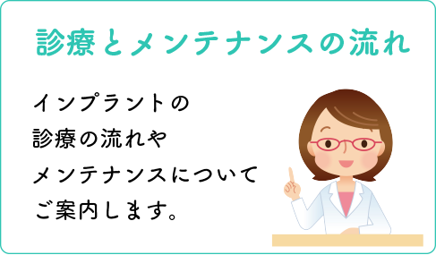 診療とメンテナンスの流れ